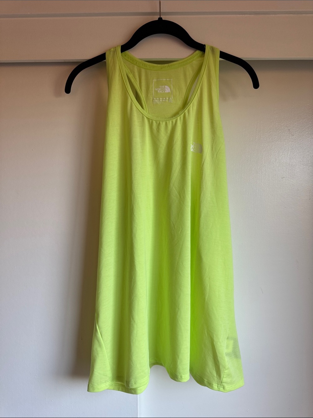 The North Face Women's Bright Lime Racerback Tank Top XXL yellow green